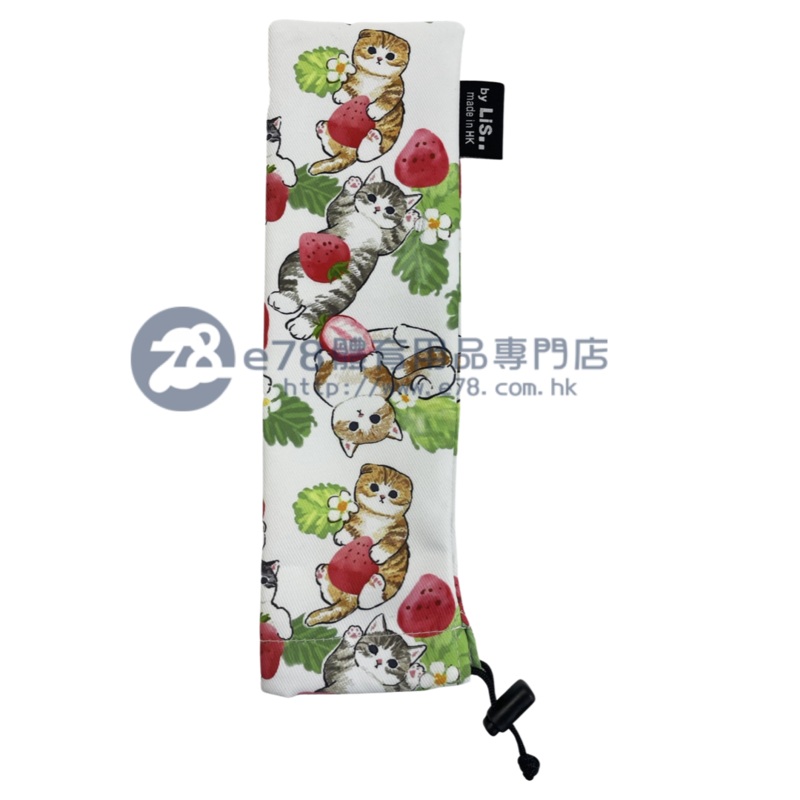 Handmade Water Resistant handle Case ( strawberry cat 226)