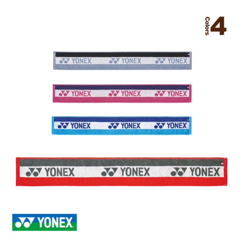 YONEX Muffler Towel. AC1076|Gray(010)|Rose pink(123)|Light blue(033)|Red(001)