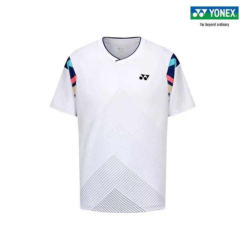 YONEX Men’s T-shirt 110313BCR|White (011)|Navy (629)|M|L|O(XL)|XO(XXL)|XXO (XXXL)
