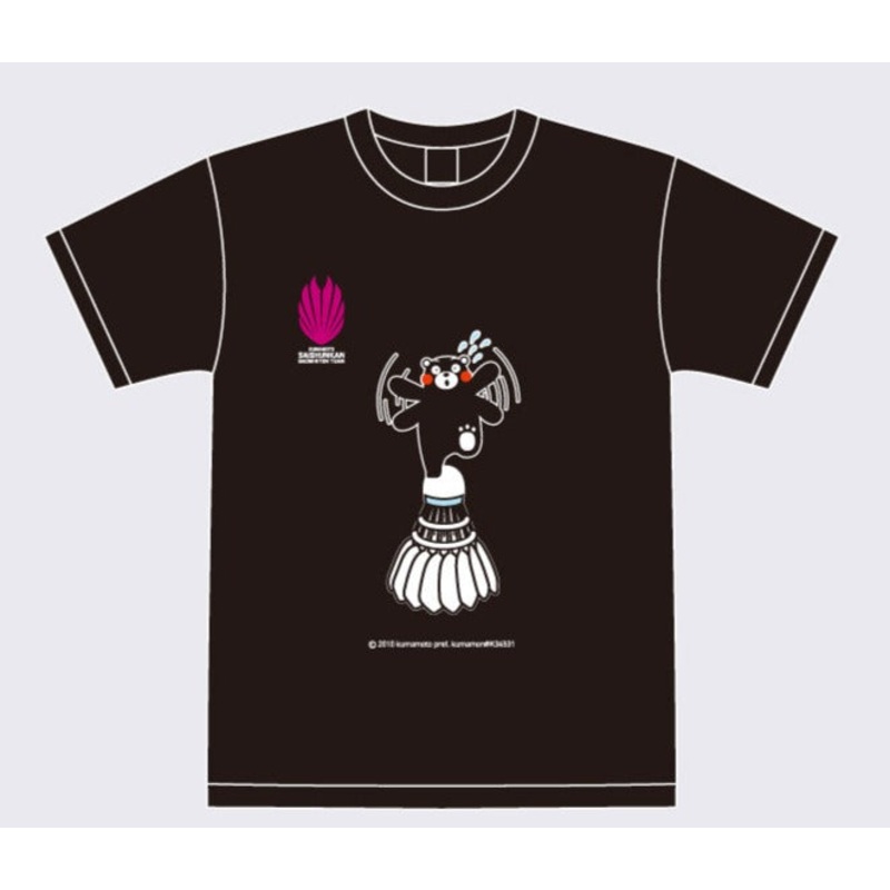 Kumamon Oops on the shuttle! T-shirt (Black)