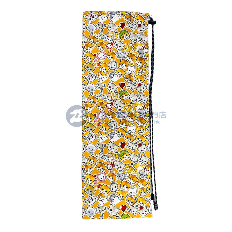 Handmade Water Resistant Racket Case (Yellow Many Cats 405)