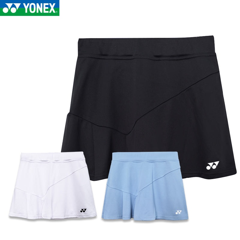 YONEX Women’s Skirt 220174BCR|White (011)|Black (007)|Crystal Blue (049)|M|L|O (XL)|XO (XXL)