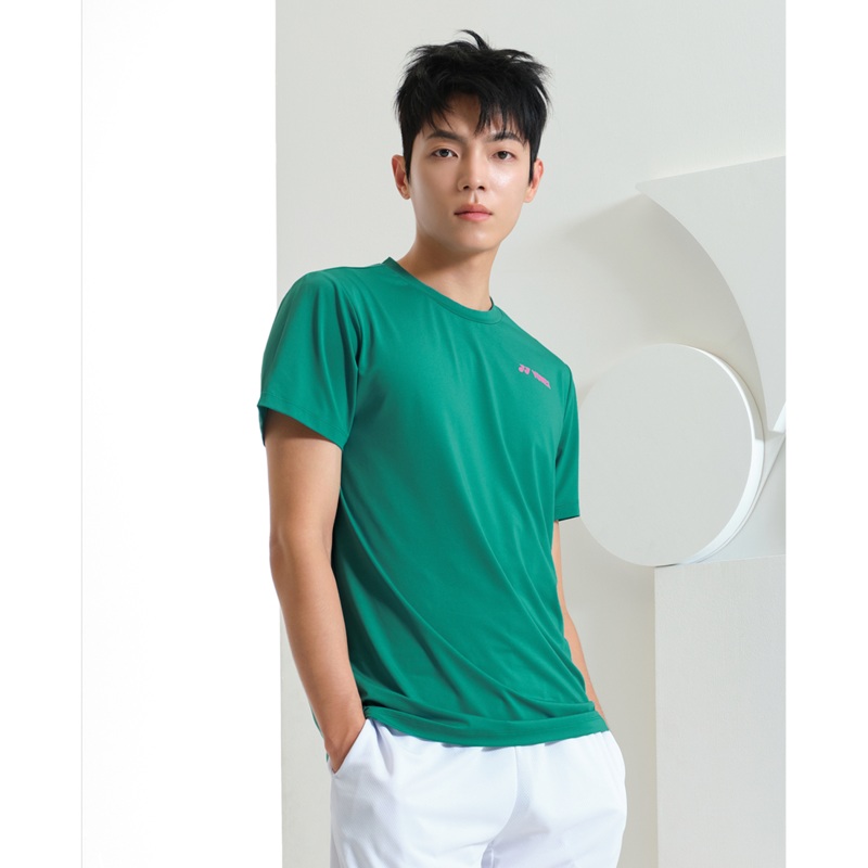 YONEX Men’s T-Shirt 249TR007M|EMERALD GREEN|SAGE GREEN|95(M)|100(L)|105(XL)|110(XXL)