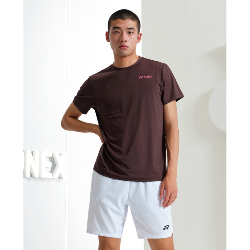 YONEX Men’s T-Shirt 249TR011M|DARK BROWN|95(M)|100(L)|105(XL)|110(XXL)