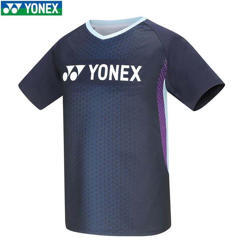 YONEX Men’s T-shirt 110284BCR|Navy Blue (019)|White (011)|M|L|O (XL)|XO (XXL)|XXO (XXXL)