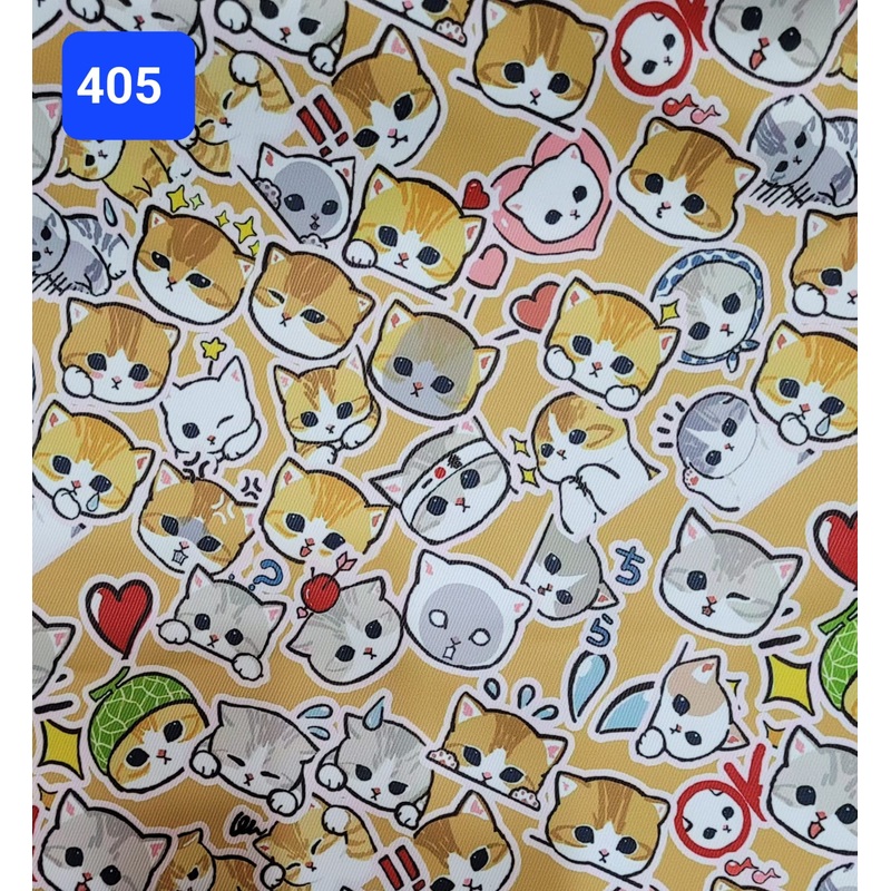 Handmade Water Resistant handle Case (Yellow Many Cats 405)