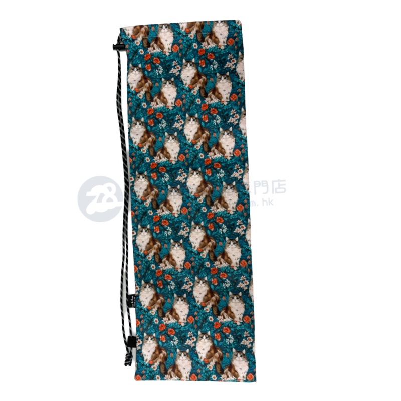 Handmade Water Resistant Racket Case (Floral Cats 451)