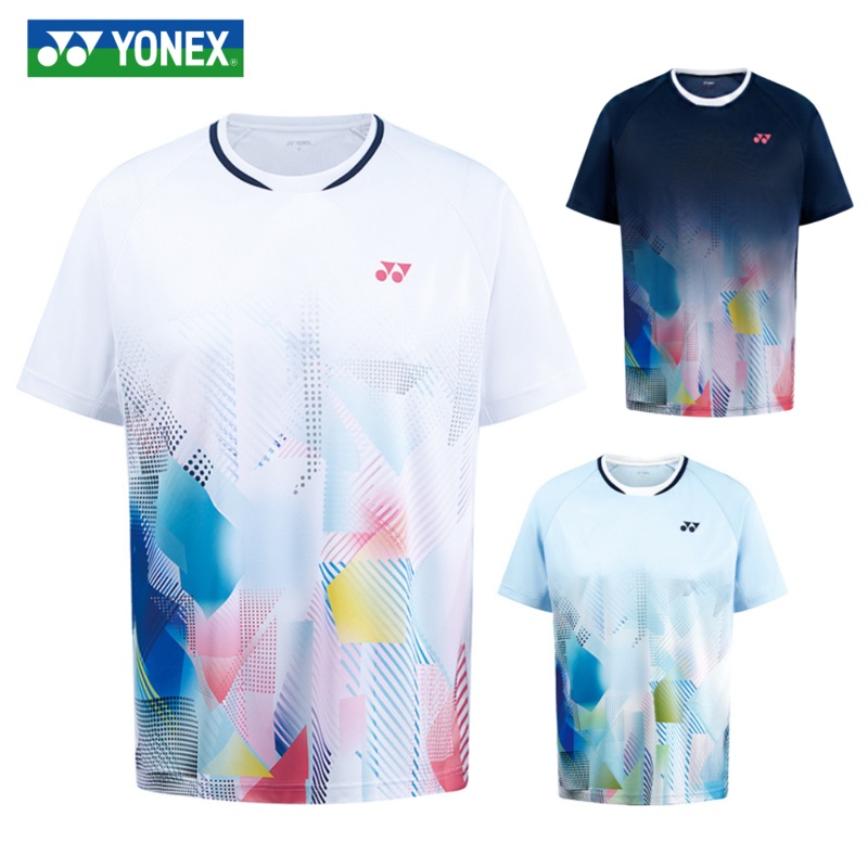 YONEX Men’s T-shirt 110155BCR|White (011)|Navy(019)|Pearl Blue (756)|M|L|O (XL)|XO (XXL)|XXO (XXXL)