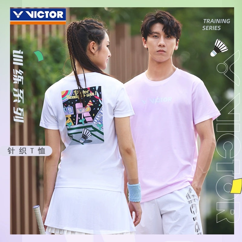 VICTOR UNI T-shirt T-50034|White (A)|Green (G)|Pink (I)|S|M|L|XL|XXL|XXXL