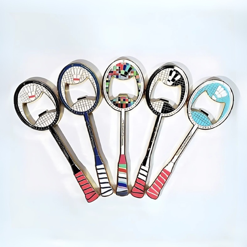 Badminton Racket Magnet and Bottle Opener CKEY017