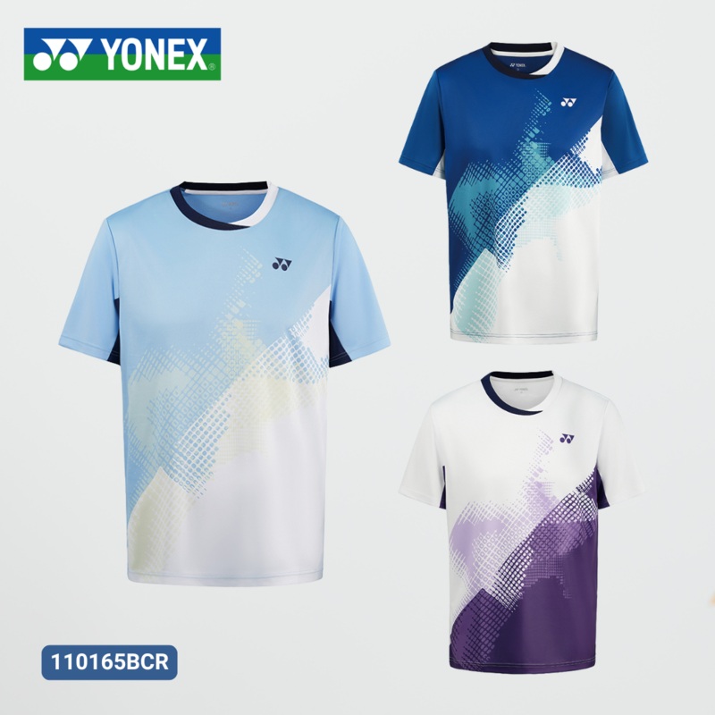 YONEX Men’s T-shirt 110165BCR|White (011)|Crystal Blue (049)|Indigo Navy (353)|M|L|O (XL)|XO (XXL)|XXO (XXXL)