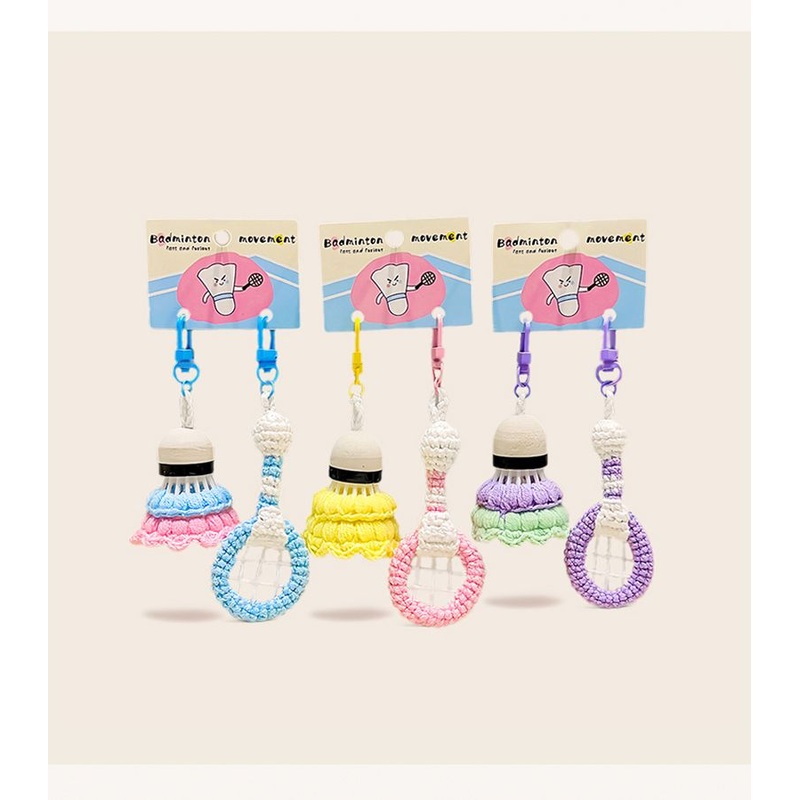 DIY Handmade Badminton Keychain CKEY0018