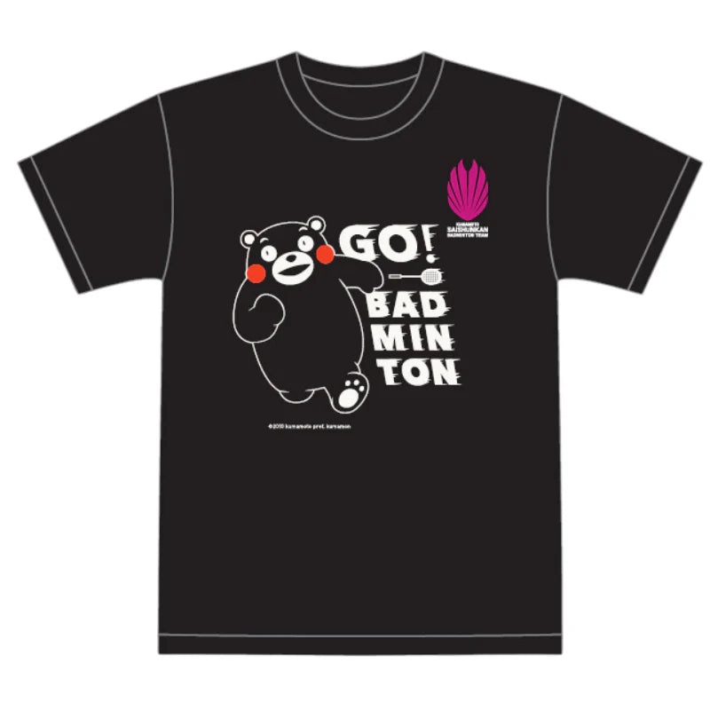 GO!BADMINTON Kumamon T-shirt|S|M|L|XL