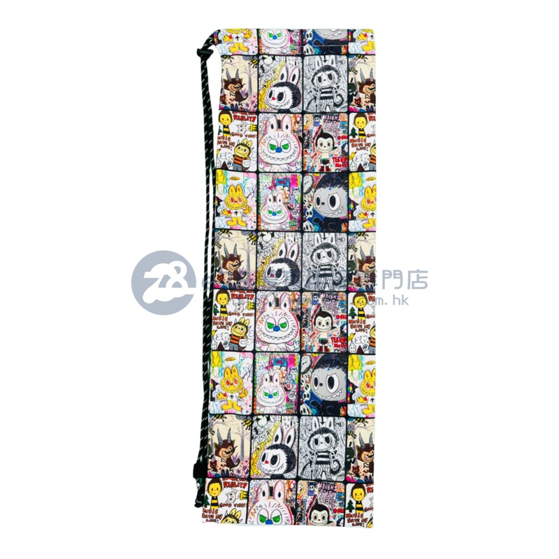 Handmade Water Resistant Racket Case (Labubu Graffiti Faces 534)