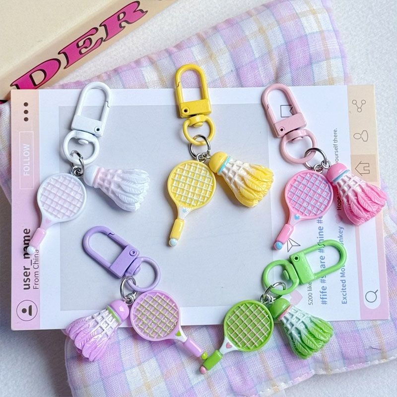 Mini Badminton Racket & Shuttlecock Keychain  CKEY0025