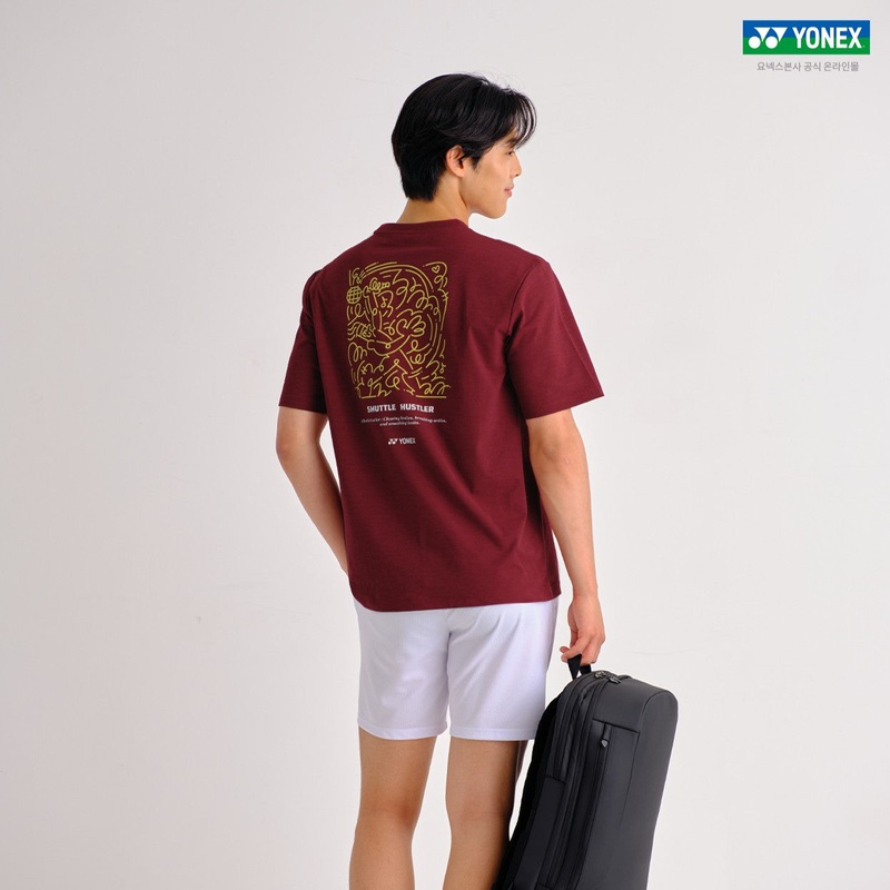 YONEX UNI T-Shirt 253TS054U|Burgundy|85(XS)|90(S)|95(M)|100(L)|105 (XL)|110(XXL)