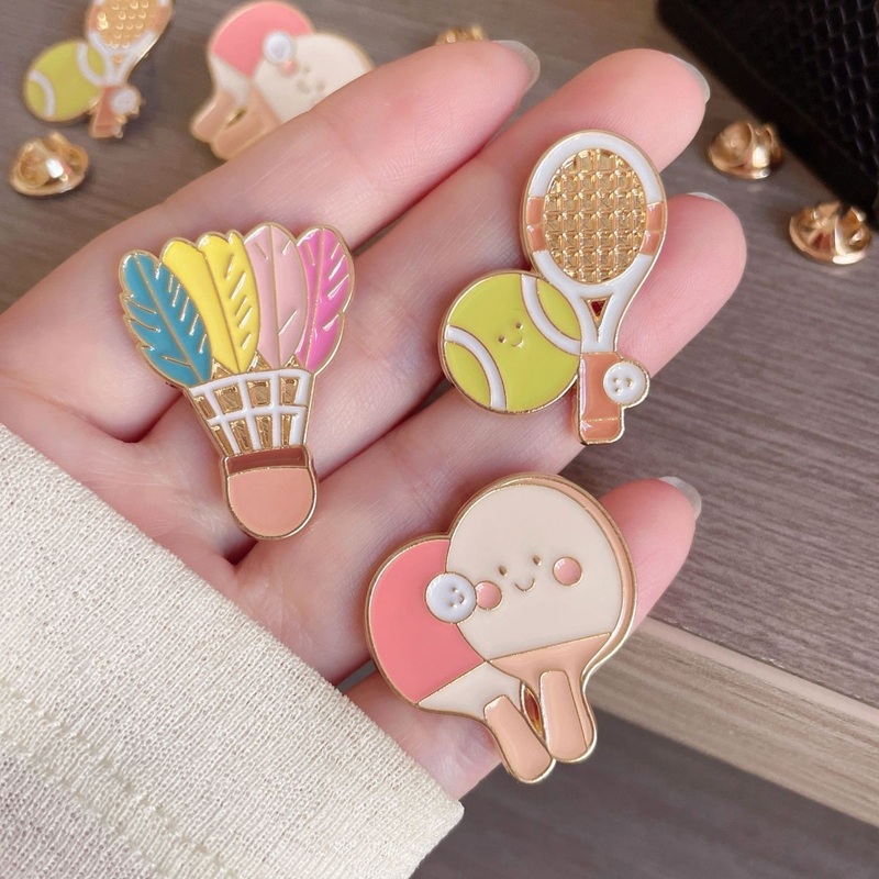 Cute Sports Pins CACC006|Badminton|Tennis|Table Tennis
