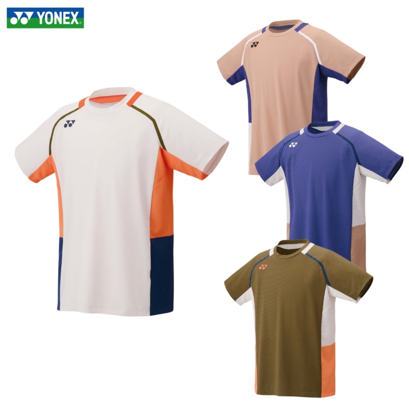 YONEX Mens Game Shirt 10637|Blueberry (118)|Natural (206)|Mist Brown (578)|Oil Brown (679)|S|M|L|O (XL)|XO (XXL)
